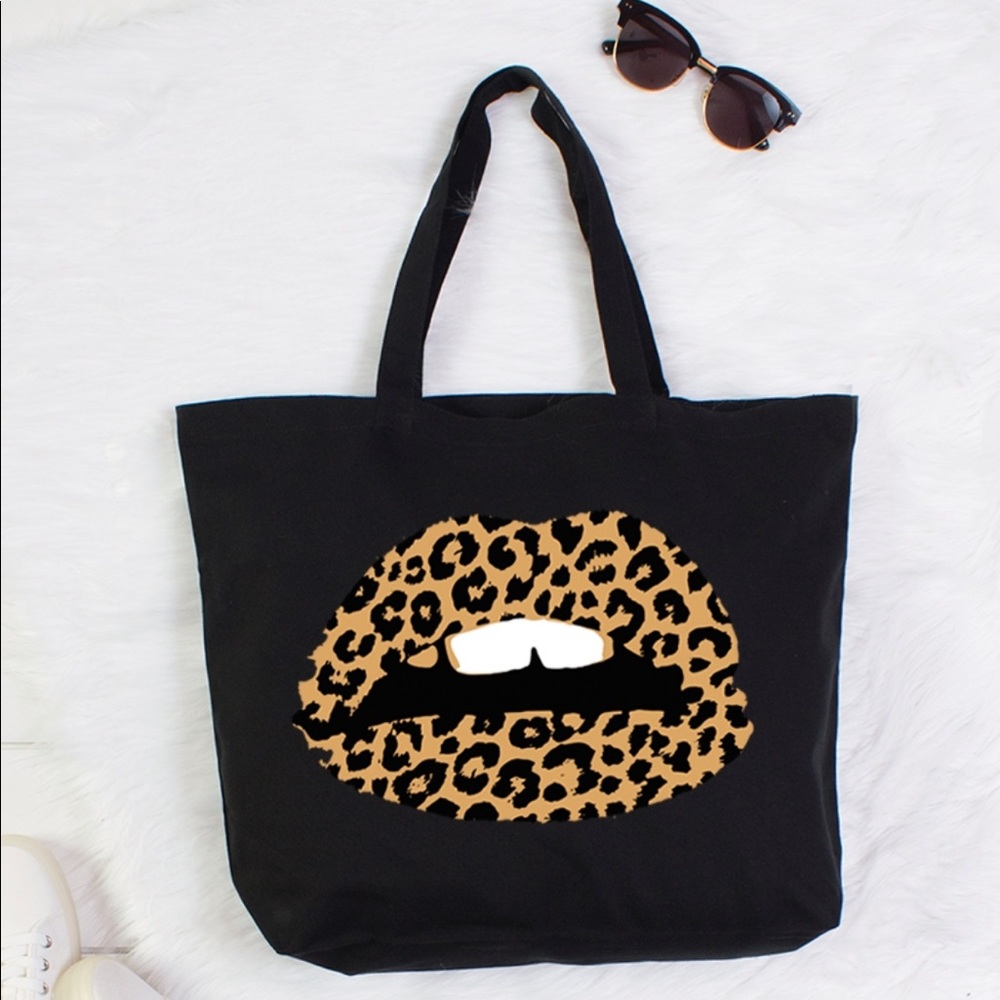 NEW Leopard Lips Tote Bag